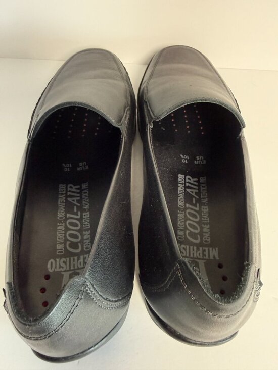Mephisto Edlef Black Slip on Moccasin Loafers Cool Air Sz 10.5 Like NEW main image 4